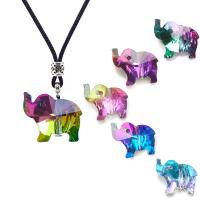 vetro pendente, Elefante, vernice di essiccamento, DIY, nessuno, 18mm, 20PC/lotto, Venduto da lotto