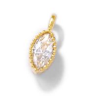 Cubic Zirconia Micro Pave Brass Pendant durable & Mini & multifunctional & DIY & micro pave cubic zirconia gold nickel lead & cadmium free Approx 1mm Sold By Lot