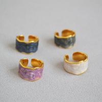 Prás Chufa Ring Finger, dath an óir plated, Inchoigeartaithe & Glaze Cruan Lámhphéinteáilte & do bhean, dath miotalach plátáilte, 10mm, Díolta De réir PC