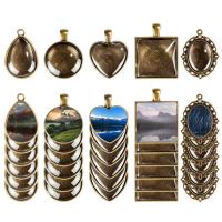 Zink-Legierung Cabochon Weissgold, Zinklegierung, plattiert, nachhaltiges & Modeschmuck & verschiedene Verpackungs Art für Wahl, keine, frei von Nickel, Blei & Kadmium, verkauft von setzen