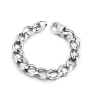 Men Bracelet Titanium Steel polished fashion jewelry & for man silver color Sold By PC