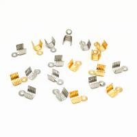 Crimp nastro in acciaio inox, placcato, Sostenibile, nessuno, 3.50x4.20x6.80mm, Venduto da PC