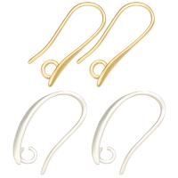 Brass Hook Earwire, Mesing, pozlaćen, možete DIY, više boja za izbor, 10x2x18mm,8x2.6x21mm, Rupa:Približno 2mm, 10Parovi/Lot, Prodano By Lot