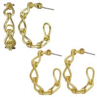 Messing Hoop Earring, forgyldt, for kvinde, flere farver til valg, 6x27x27mm,0.5mm, Solgt af par