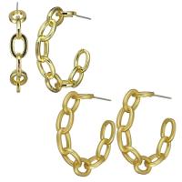 Messing Hoop Earring, forgyldt, for kvinde & hule, flere farver til valg, 6x29x31mm,0.5mm, Solgt af par