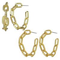 Messing Hoop Earring, forgyldt, for kvinde & hule, flere farver til valg, 6x30x30mm,0.5mm, Solgt af par