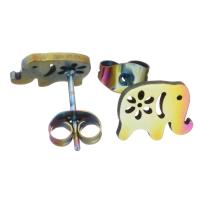 acciaio inox Stud orecchino Set, Orecchino a bottone, placcato, gioielli di moda & per la donna, 10x7.50mm, Venduto da set