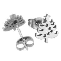 acier inoxydable Stud Set, Boucle d’oreille stud, Placage, bijoux de mode & pour femme, 8x10mm, Vendu par fixé