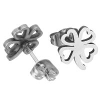 acciaio inox Stud orecchino Set, Orecchino a bottone, Fiore, placcato, gioielli di moda & per la donna, 8.50x9.50mm, Venduto da set