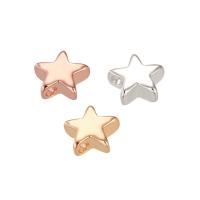 Mässing Smycken Hängen, Star, plated, DIY, fler färger för val, 8mm, Hål:Ca 2mm, 50PC/Lot, Säljs av Lot