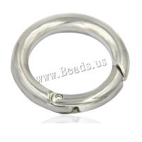 Stainless Steel Spring Ring Lukko, Ruostumaton teräs, kullan väri kullattu, erikokoisia valinnalle, metalliväri päällystetty, 10PC/erä, Myymät erä