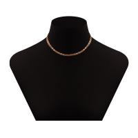 Gelaagde choker, Zinc Alloy, plated, multilayer & voor vrouw, meer kleuren voor de keuze, nikkel, lood en cadmium vrij, 50x360mm, Lengte 14.2 inch, Verkocht door PC