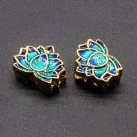 Imitation Cloisonne Zinc Alloy Beads plated DIY & enamel nickel lead & cadmium free Sold By Bag