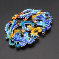 Brass Jewelry Pendants Phoenix plated imitation cloisonne & DIY & enamel nickel lead & cadmium free Sold By Bag