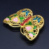 Zinc Alloy Enamel Pendants Butterfly plated DIY 35*23mm Sold By PC