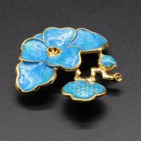 Cloisonne Pendants Zinc Alloy DIY & enamel blue Sold By Bag