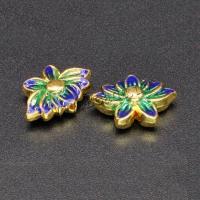 Cloisonne Beads Brass plated DIY & enamel nickel lead & cadmium free Sold By Bag