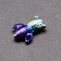 Imitation Cloisonne Zinc Alloy Beads Goldfish DIY & enamel nickel lead & cadmium free Sold By Bag