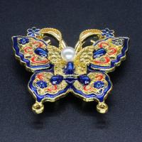 Cloisonne Pendants Zinc Alloy Butterfly DIY & enamel nickel lead & cadmium free Sold By Bag