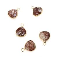 Gemstone Pendants Jewelry Natural Stone Teardrop plated DIY Approx 2mm Sold By PC