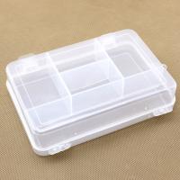 Opbergdozen, Plastic, Rechthoek, Duurzame & 5 cellen & transparant, wit, 139x99x33mm, Verkocht door PC