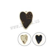 Pendentifs coeur en alliage de zinc, Placage, bijoux de mode & pour femme, plus de couleurs à choisir, protéger l'environnement, sans nickel, plomb et cadmium, 32x24mm, 10PC/sac, Vendu par sac