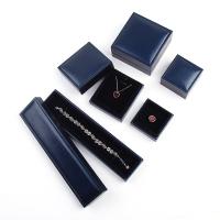 Cardboard Jewelry Set Box Leatherette Paper durable Sold By PC