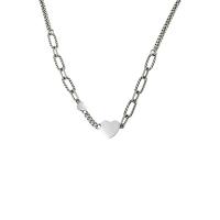 Thaïlande collier en argent sterling, Argent sterling 925, coeur, Vintage & pour femme, argent, 445,8*8,15*15mm, 2/brin, Vendu par brin