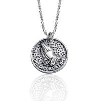 Colliers en argent sterling, Argent sterling 925, Rond, pour femme, argent, 14x14mm, 2Strandstoron/sac, Vendu par sac