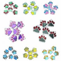 Zinc Alloy Pendants Bear Paw plated DIY lead & nickel free 16.5*17.6*1.9mm Sold By Bag