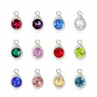 Rhinestone Pendant with Glass Teardrop DIY 11.28*6.99mm Sold By Bag