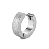 Huggie Hoop Øreringe, Stainless Steel, forgyldt, mode smykker & Unisex, flere farver til valg, 4x9mm, Solgt af PC