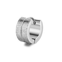 Huggie Hoop Øreringe, Stainless Steel, Runde, forgyldt, mode smykker & Unisex, 7x9mm, Solgt af PC