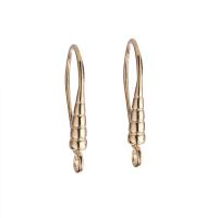 Brass Hook earwire, Sárgaréz, Könnycsepp, arany színű aranyozott, DIY & a nő, nikkel, ólom és kadmium mentes, 50PC-k/Bag, Által értékesített Bag