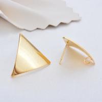 Brass Earring Drop Component gold color plated DIY & for woman nickel lead & cadmium free Sold By Bag