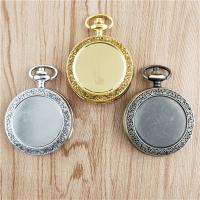 Fashion Pocket Watch, Cink ötvözet, -val Üveg, Kerek, galvanizált, DIY & különböző stílusokat a választás, több színt a választás, 10*48*800mm, Által értékesített PC