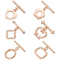 Chiusura Toggle in ottone, placcato, DIY & stili diversi per la scelta, nessuno, 20x17mm, Foro:Appross. 1mm, 10PC/lotto, Venduto da lotto