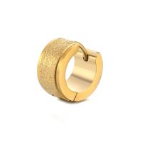 Huggie Orecchino ad anello, acciaio inox, Cerchio, placcato, gioielli di moda & unisex, oro, 7x9mm, Venduto da PC