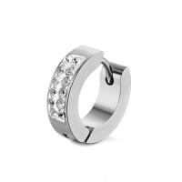 Huggie Orecchino ad anello, acciaio inox, placcato, gioielli di moda & unisex & con strass, nessuno, 4x9mm, Venduto da PC