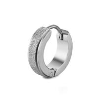 Huggie Orecchino ad anello, acciaio inox, placcato, gioielli di moda & unisex, nessuno, 4x9mm, Venduto da PC