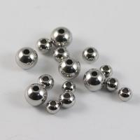 Billes en acier inoxydable, Rond, moitié à la main, DIY & normes différentes pour le choix, argent, 4mm/5mm/6mm/8mm/10mm, 10sacsvalises/fixé, Vendu par fixé