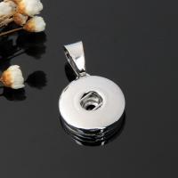 Snap Button Pendant Zinc Alloy platinum color plated lead & cadmium free 18mm Approx 3-5mm Inner Approx 6mm Sold By PC