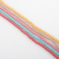 Niet-magnetische Hematiet kralen, Hart, plated, verschillende kleur en patroon naar keuze & DIY, meer kleuren voor de keuze, 8*8mm, Per verkocht 40.5 cm Strand