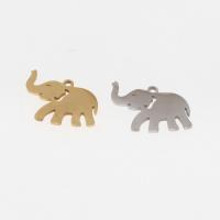 Rustfrit stål Animal Pendler, Stainless Steel, Elephant, forgyldt, du kan DIY & hule, flere farver til valg, 17x16x1mm, Hole:Ca. 1mm, 10pc'er/Bag, Solgt af Bag