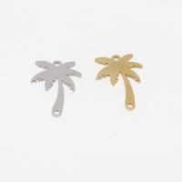 Edelstahl Schmuckverbinder, Palm Tree, plattiert, DIY, keine, 20x15x1mm, Bohrung:ca. 1mm, 10PCs/Tasche, verkauft von Tasche