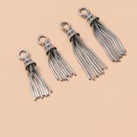 Argent sterling 925 Tassel Pendant, Placage de couleur argentée, DIY & normes différentes pour le choix, 2PC/sac, Vendu par sac