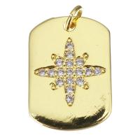 Cubic Zirconia Micro Pave Brass Pendant plated fashion jewelry & DIY & with cubic zirconia nickel lead & cadmium free Approx 3.5mm Sold By Lot