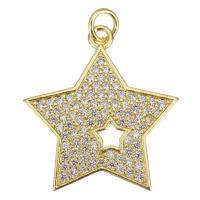 Cubic Zirconia Micro Pave Brass Pendant plated fashion jewelry & DIY & with cubic zirconia nickel lead & cadmium free Approx 3.5mm Sold By Lot