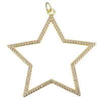 Cubique Pendentif en laiton zircon pavent, Placage, bijoux de mode & DIY & avec zircone cubique, protéger l'environnement, sans nickel, plomb et cadmium, 41x42x3mm, Trou:Environ 3mm, 10PC/lot, Vendu par lot