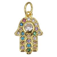 Cubic Zirconia Micro Pave Brass Pendant plated fashion jewelry & DIY & with cubic zirconia nickel lead & cadmium free Approx 3.5mm Sold By Lot